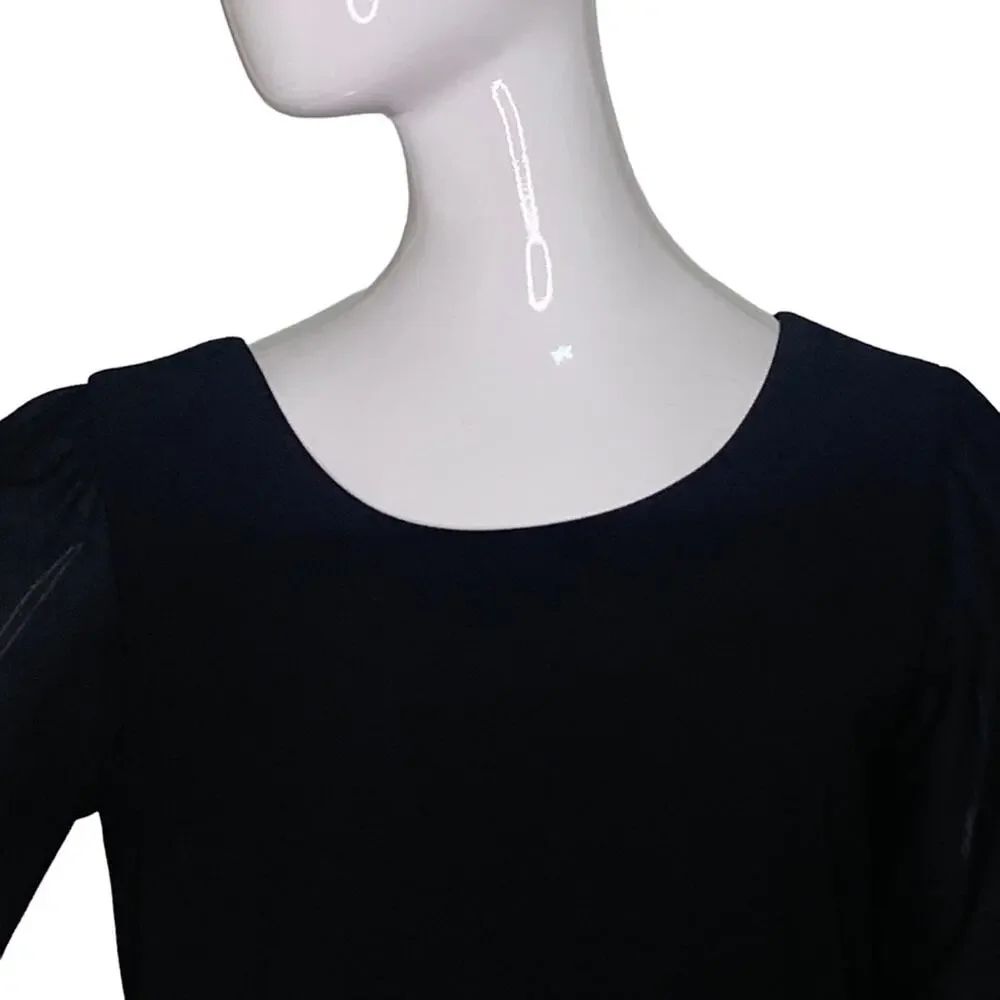 Speechless Dress Sheer Sleeve Full Lining Body Pullover Black Size S - Picture 2 of 9